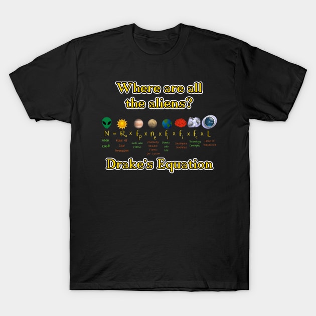 Where are all the aliens? T-Shirt by ProfessorJayTee